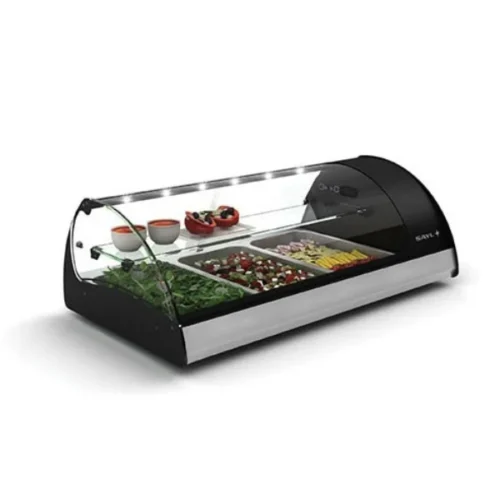 Vetrina sushi con contenitori